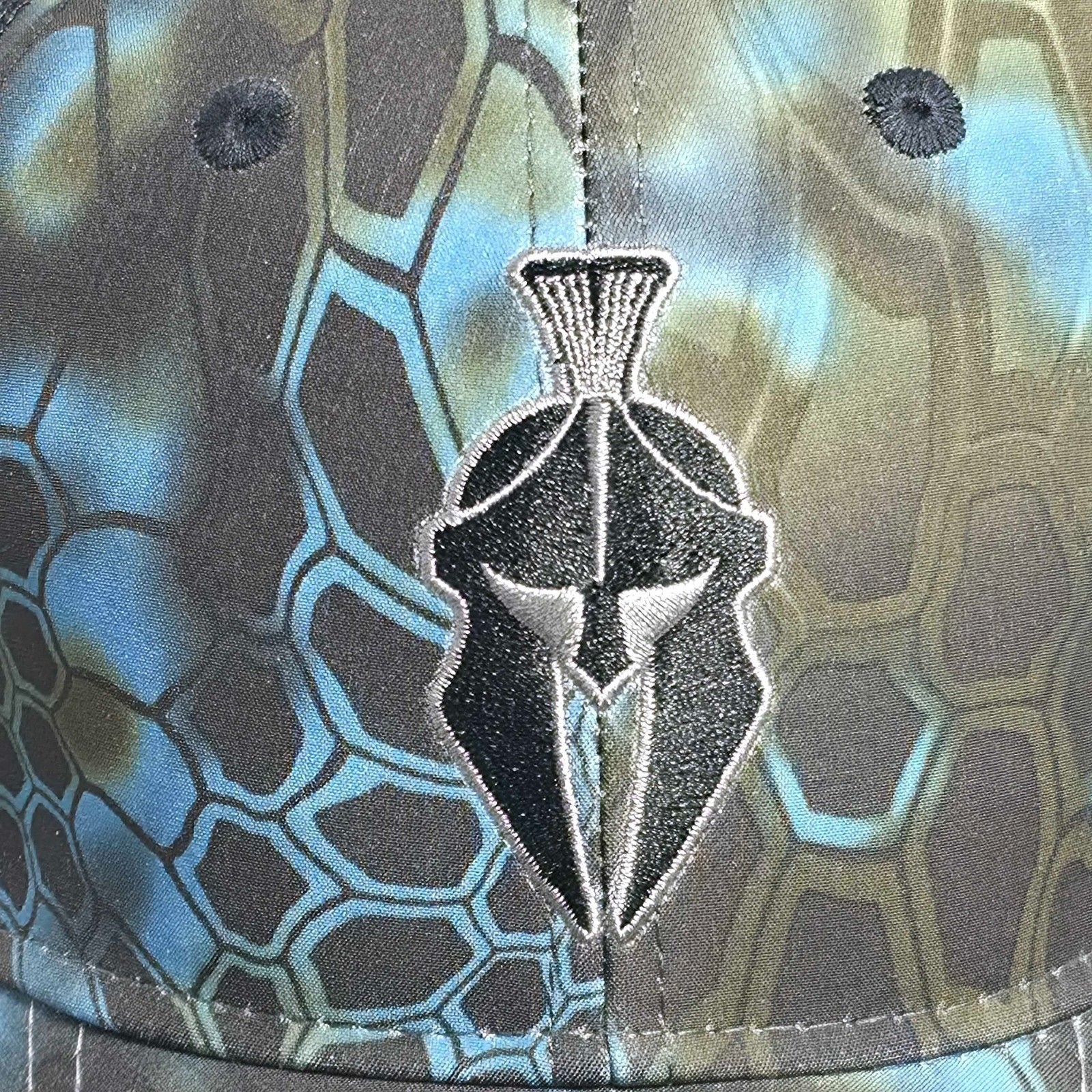 Kryptek Spartan Meshback Snapback Trucker Cap Hat Neptune Blue Black Camo NWT