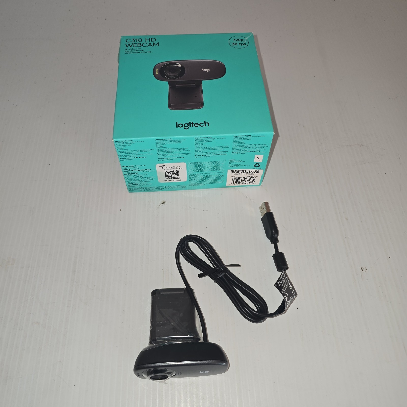 Logitech C310 HD Webcam 720p|30fps (E10034670) - NEW IN BOX