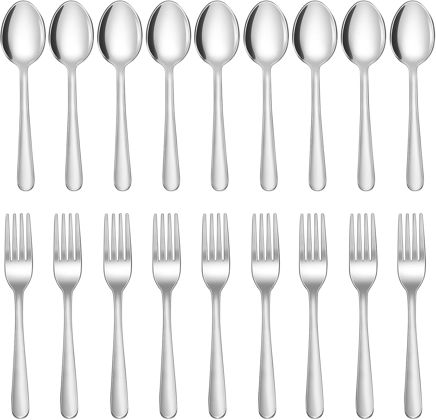 24-Piece Forks and Spoons Silverware Set,Spoons and Forks Food Grade Stainless