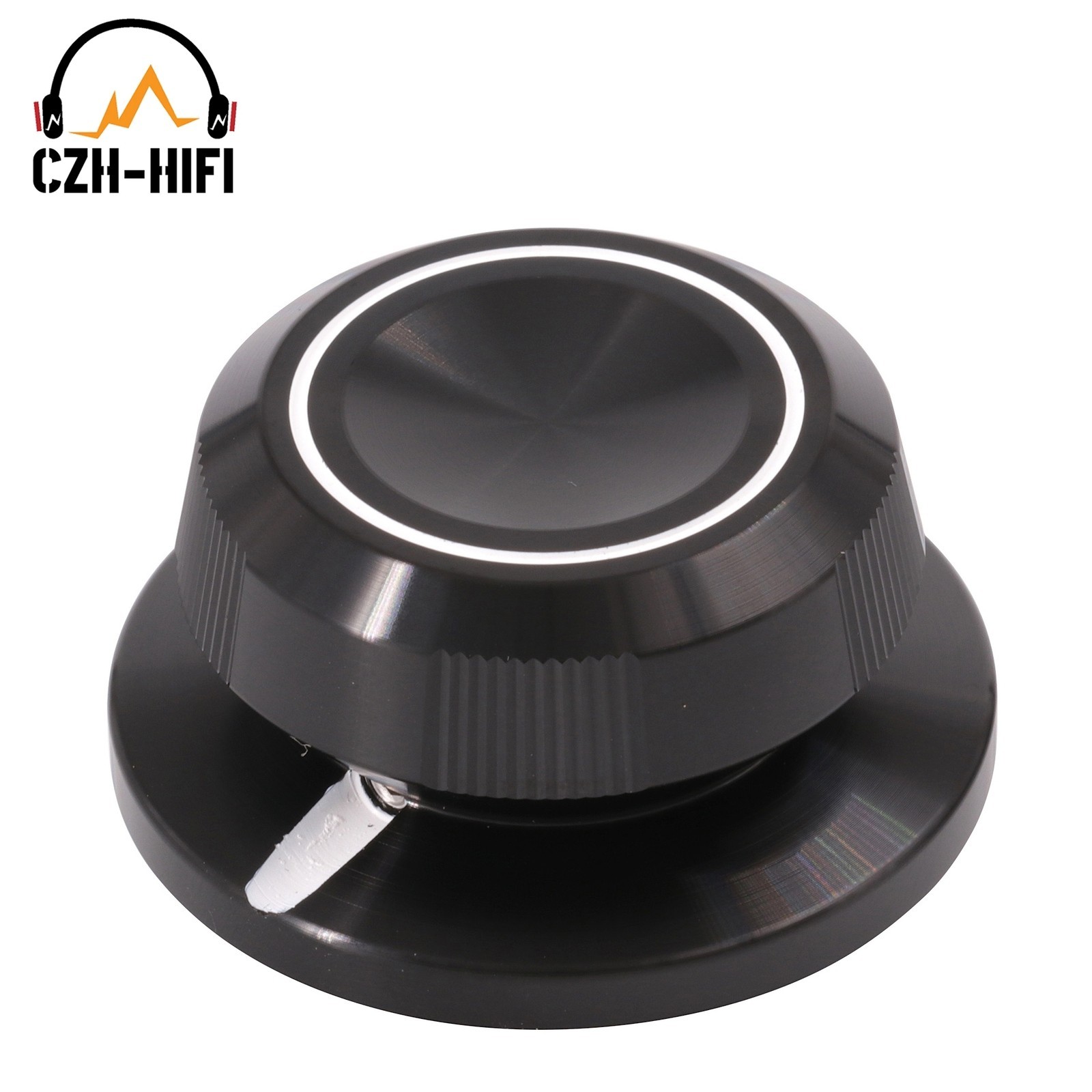 1PC 48x23mm Solid Aluminum Potentiometer Knob for Amplifier DAC CD Volume DIY