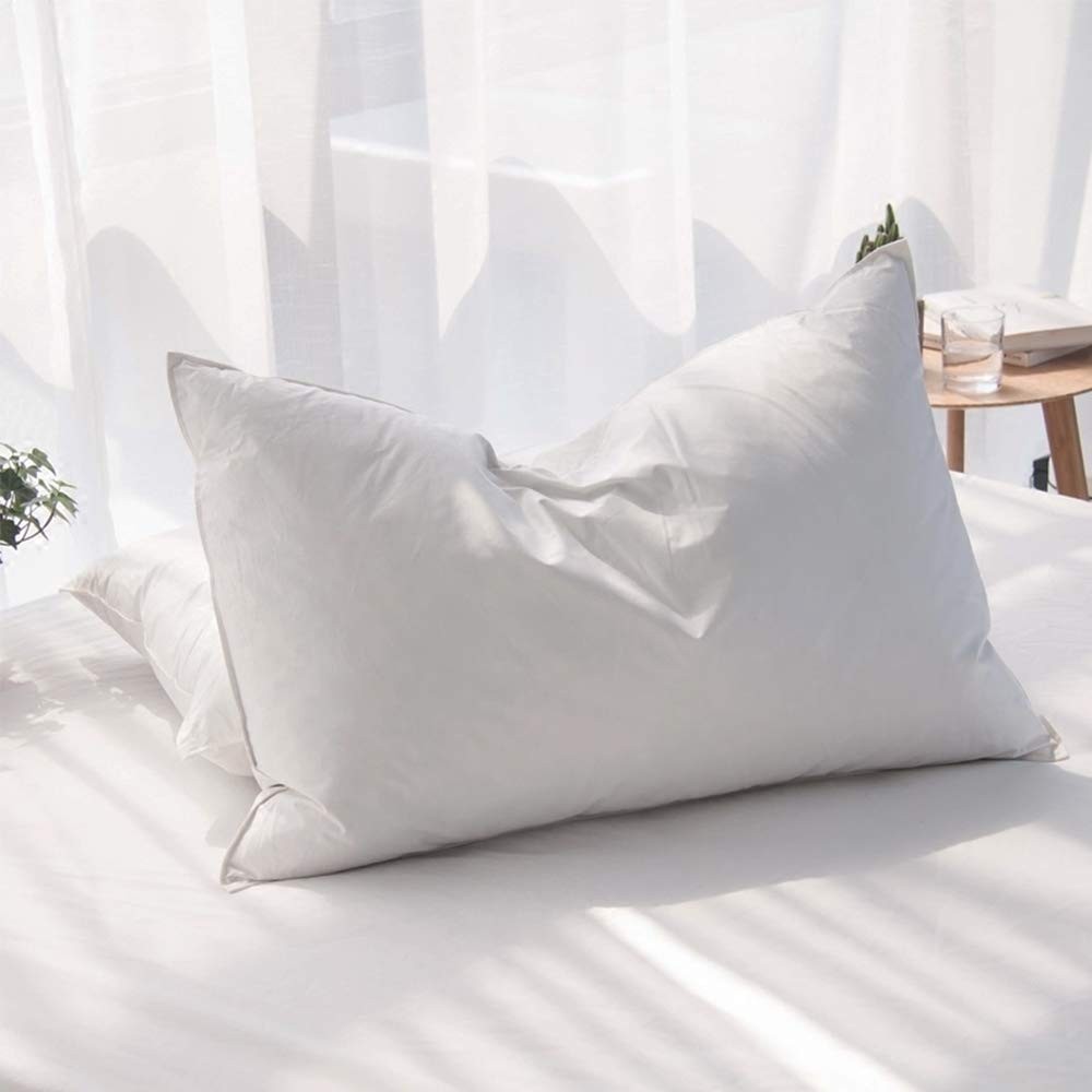 AIKOFUL Luxury Goose Feathers Down Pillow Standard Size, Standard, White