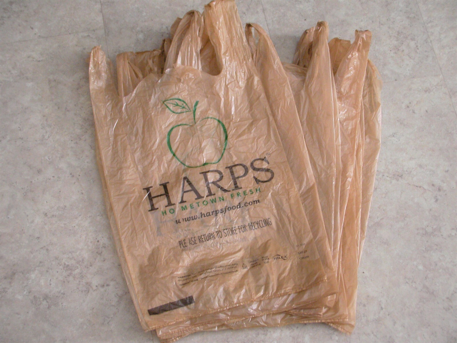 Plastic Grocery Bags, Used Once - Perfect Condition, 30-Pack, SHIPS FREE!