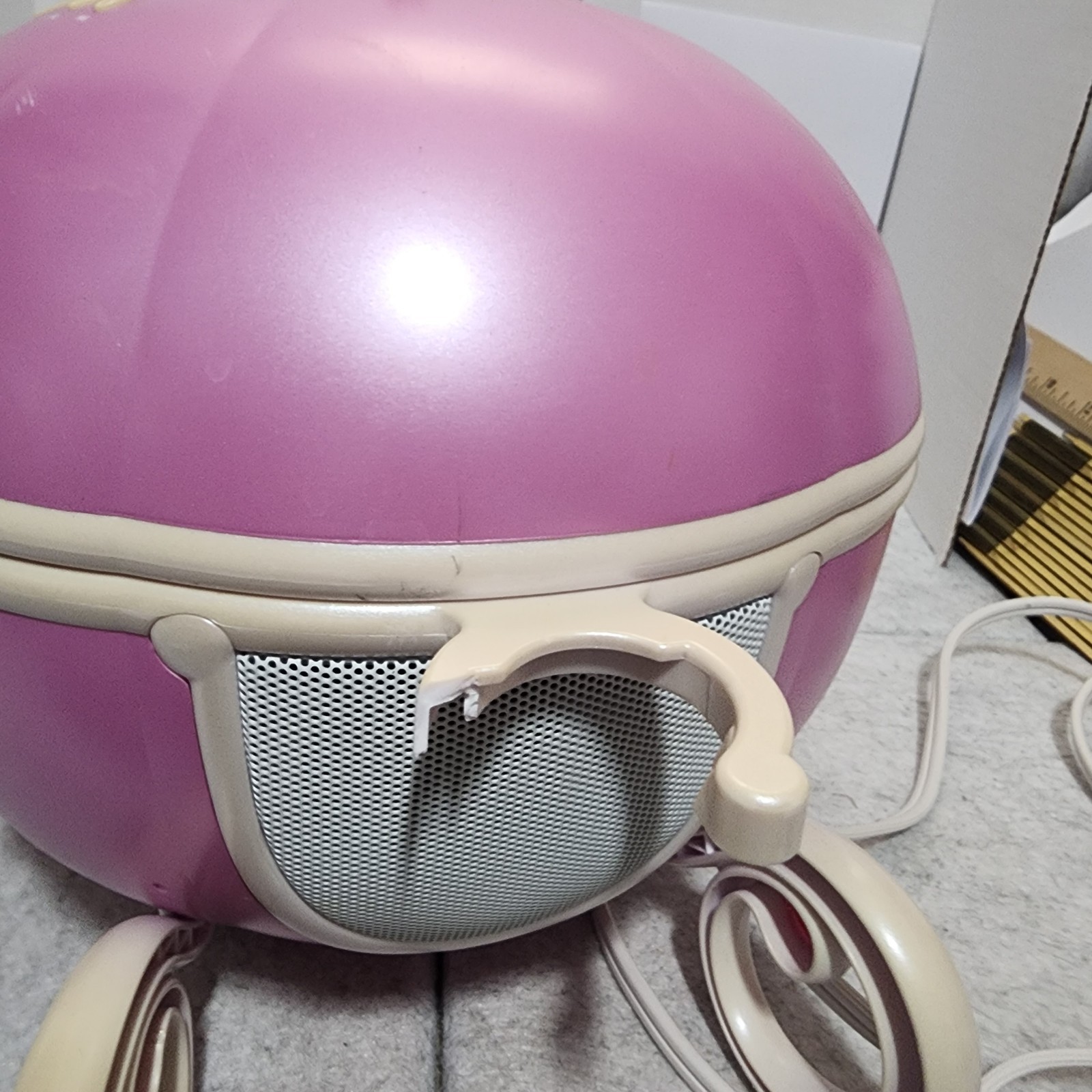 Disney Sing Along Cinderella CD Boom Box Pink No Microphone Tested