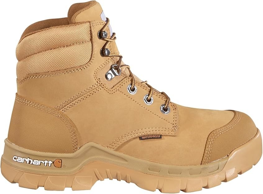 New Carhartt 6" Rugged Flex Tan Waterproof, Composite Toe, CMF6356 Boot Men's