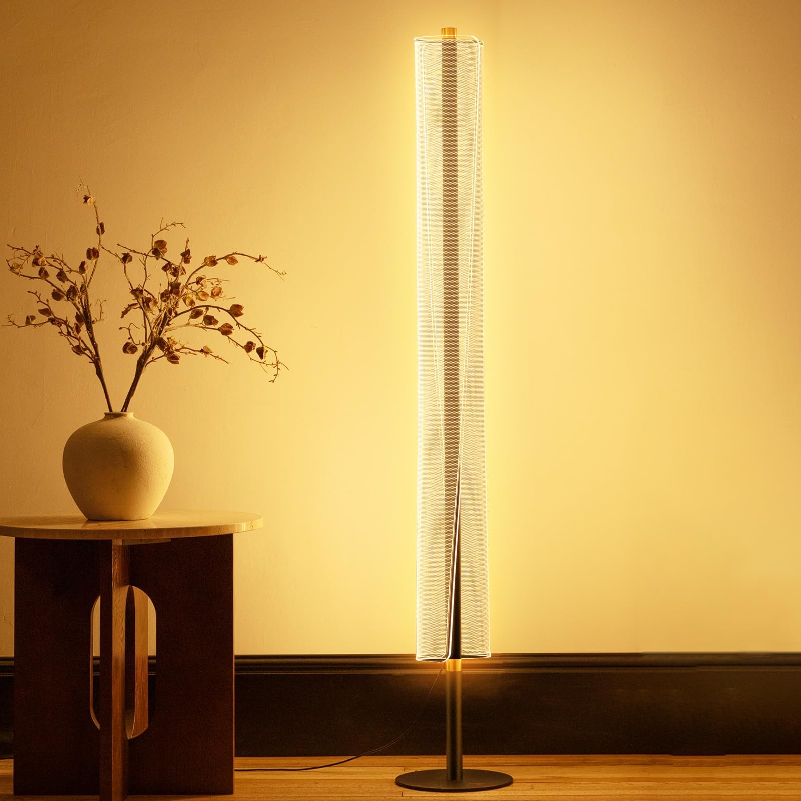 Modern Floor Lamp Dimmable Standing Lamp With Remote Control Stepless Adjustable