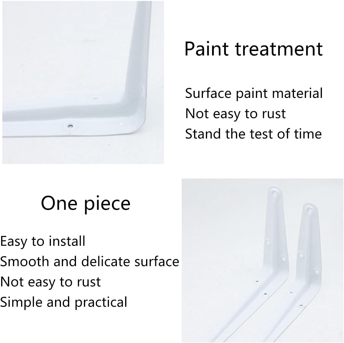 Shelf Bracket 12×10 in 10 PCS White Shelving Brackets