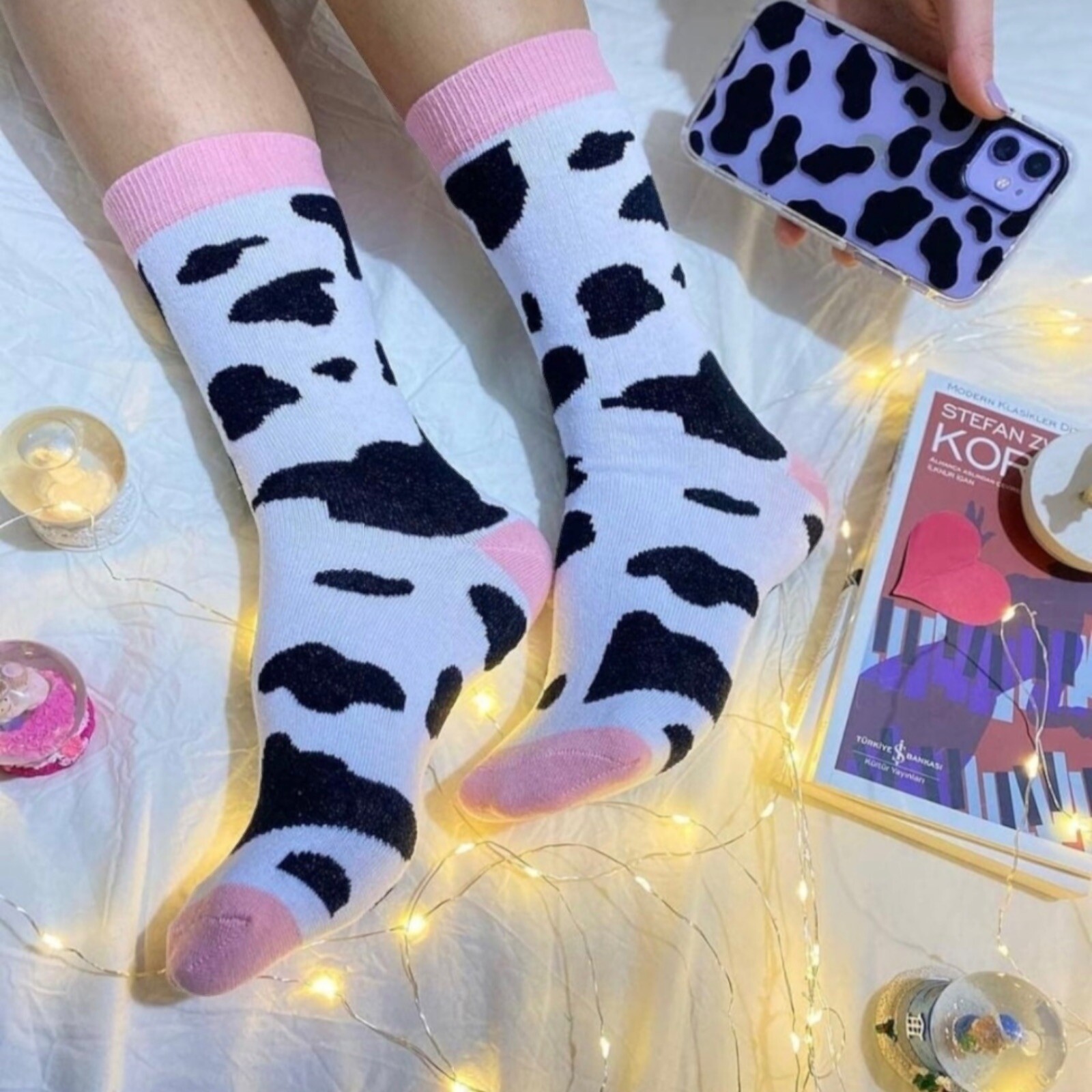Cow Pattern Socks/Gift Socks/Funny Socks/Cute Socks/Unisex Socks/Animal Socks