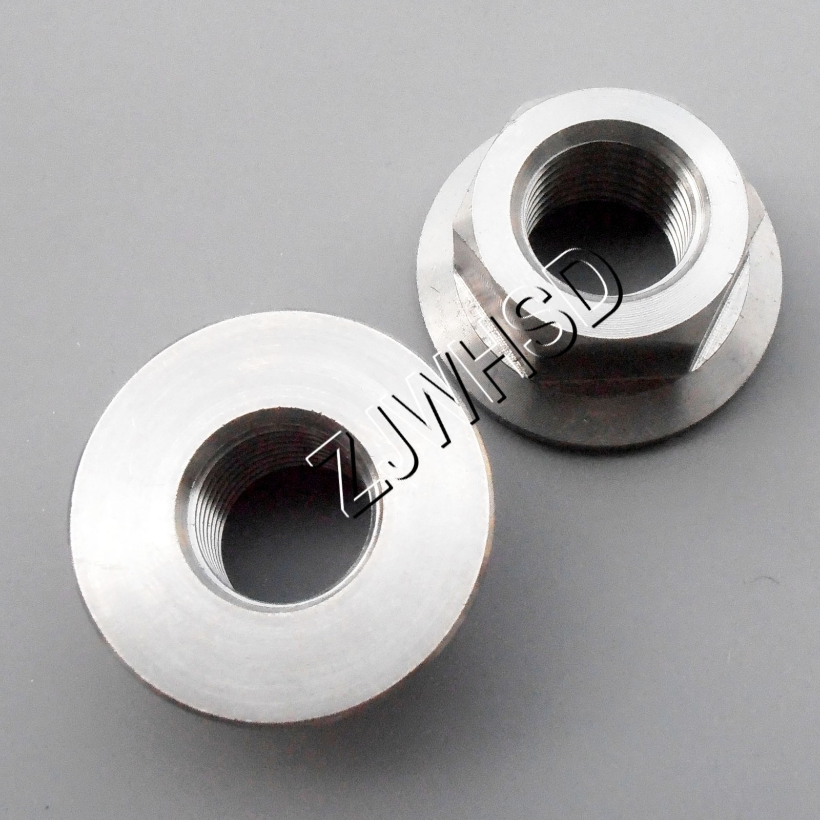 2pcs M12 x 1.5 Fine Thread Ti Titanium Hex Flange Nut / Aerospace Grade For Bike