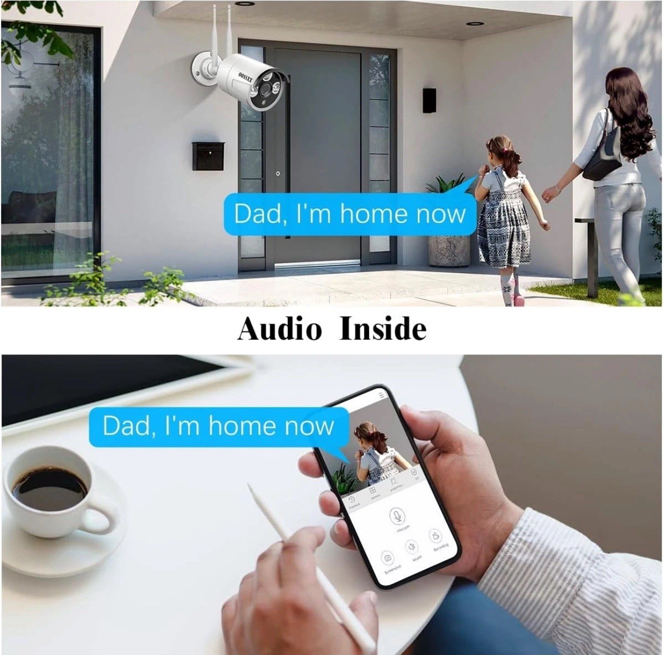 OOSSXX Extend 3.0LP Wireless Surveillance Security Camera w/Audio, Waterproof