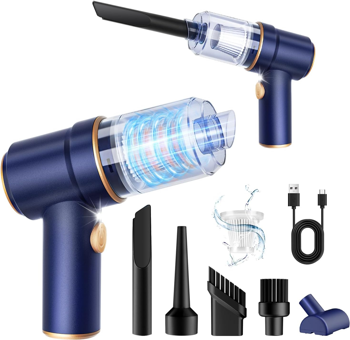Handheld Car Vacuum Cleaner, 9000Pa Vacuum Cleaner and Air Duster, 120W High