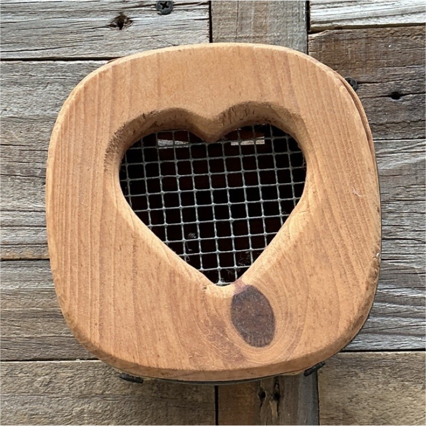 Heart trinket basket Woven Wood with Heart And Sunflowers. Country Farmhouse