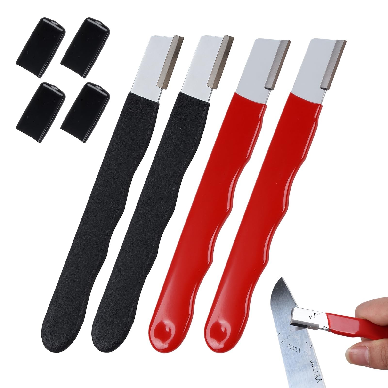 4 Pack Pocket Sized Garden Tool Blade Sharpener Sharpening Tool for Pruners, ...