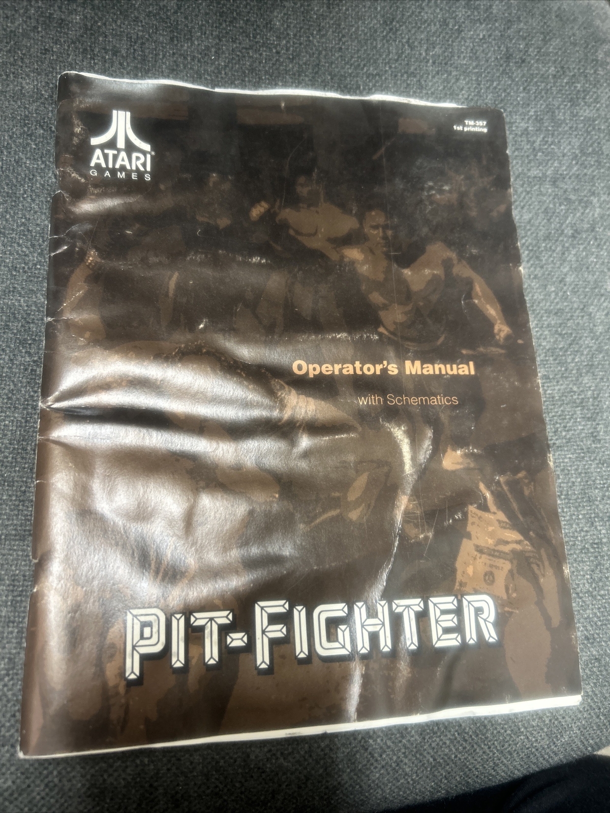 Atari PIT-FIGHTER Arcade Video Game Manual - good used original