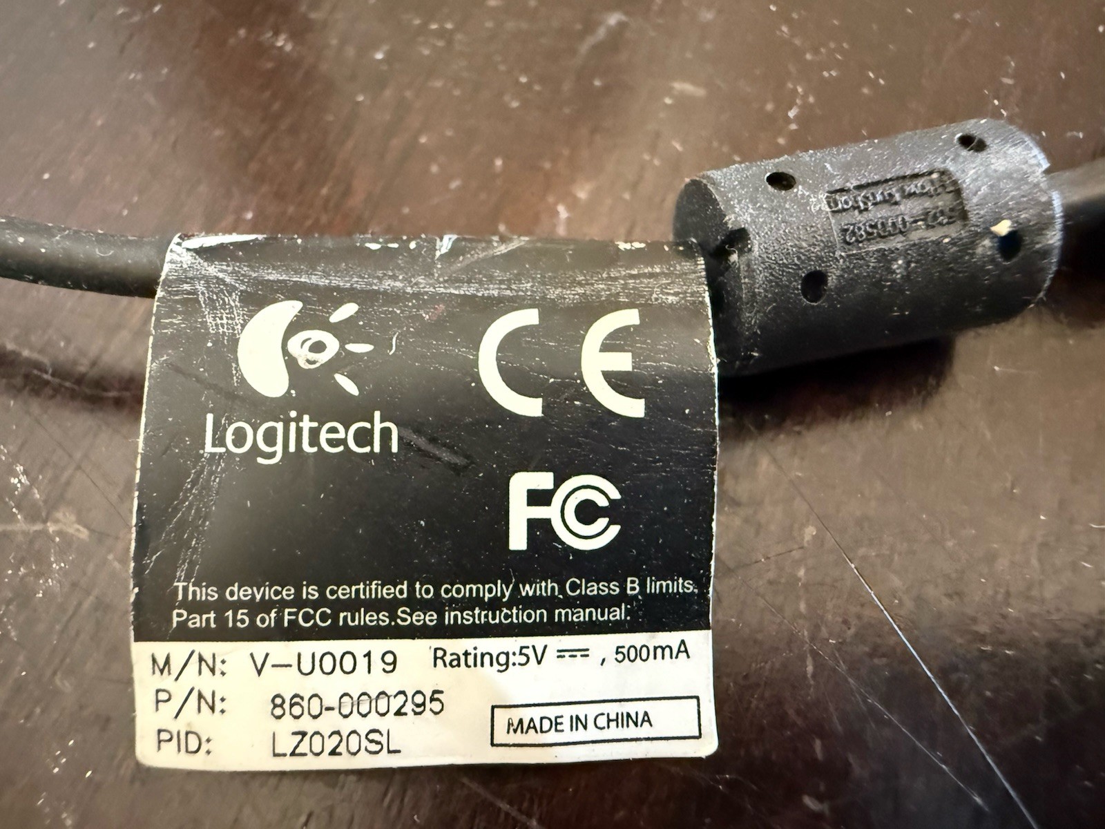 Logitech Web Cam Model V-U0019