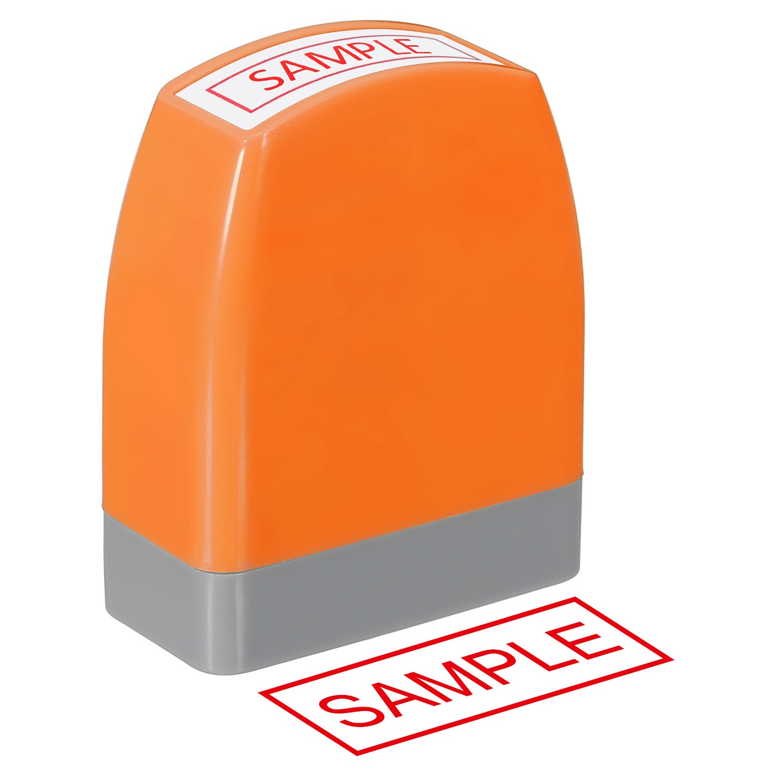 Sample Notice Stamp Self Inking, Office Stamps Pre Inked, Orange