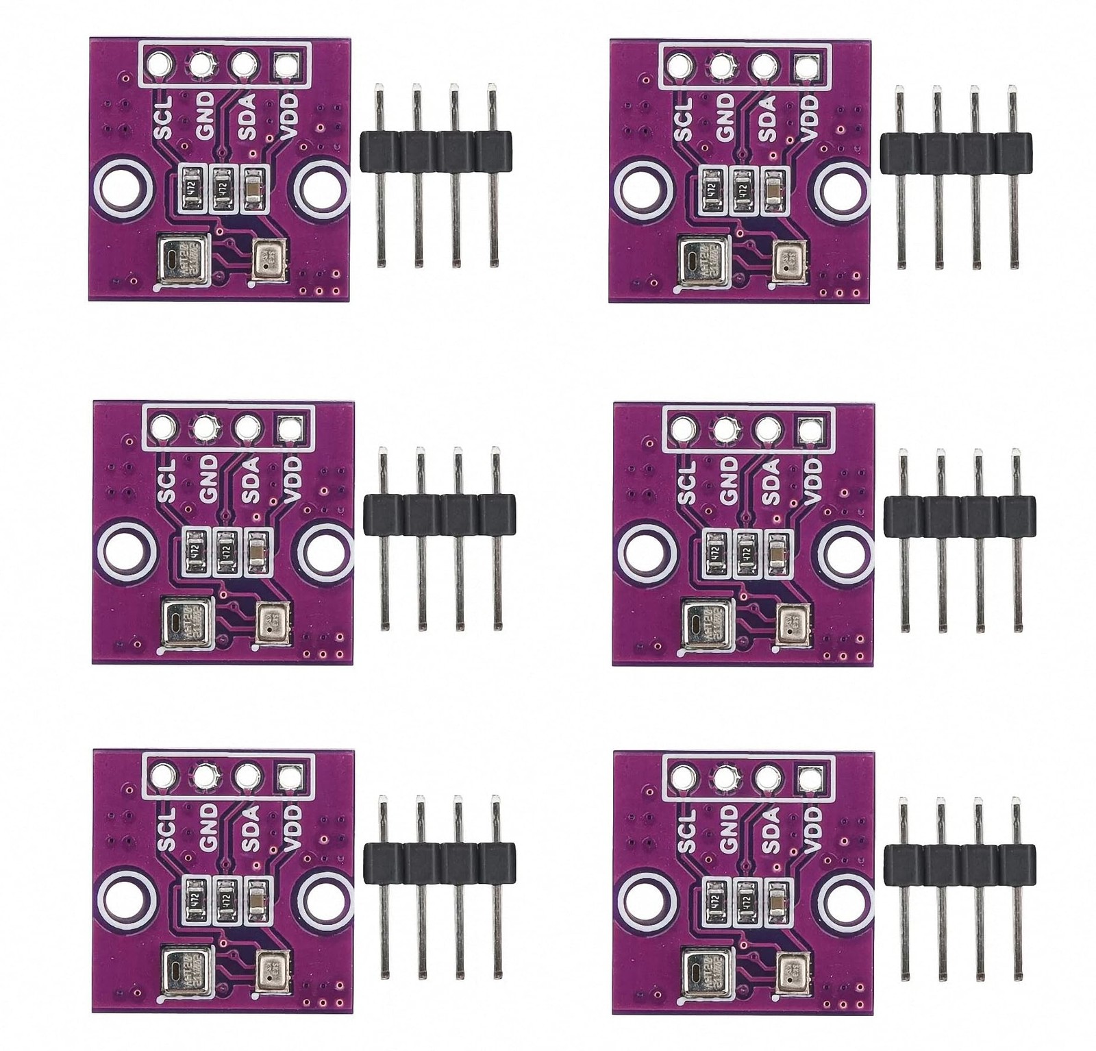 6 pcs AHT20+BMP280 Temperature and Humidity Pressure Module High Precision Di...