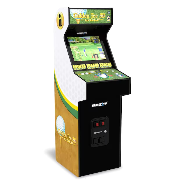 Arcade1Up Golden Tee 3D Deluxe Arcade Console Video Game Machine 5-Foot Cabinet