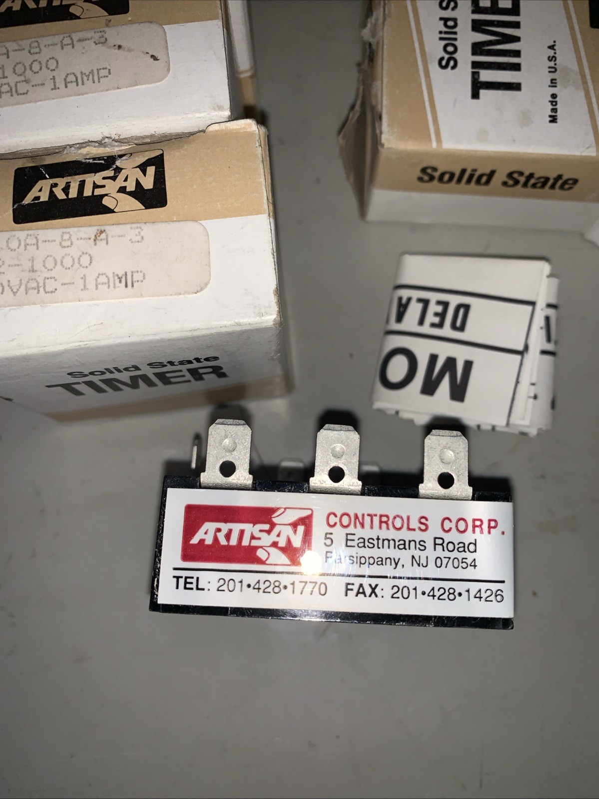 ARTISAN- 4710A-8-A-3, Solid State Timer Relay, 2-1000 Sec Range,120vac, Lot Of 4
