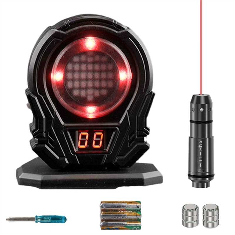 Laser dry-fire trainer + circular electronic target