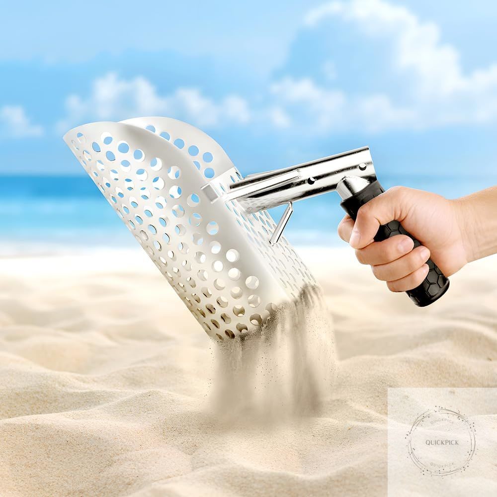 Sand Scoop for Metal Detecting, Stainless Steel Metal Detector Scoop, Metal