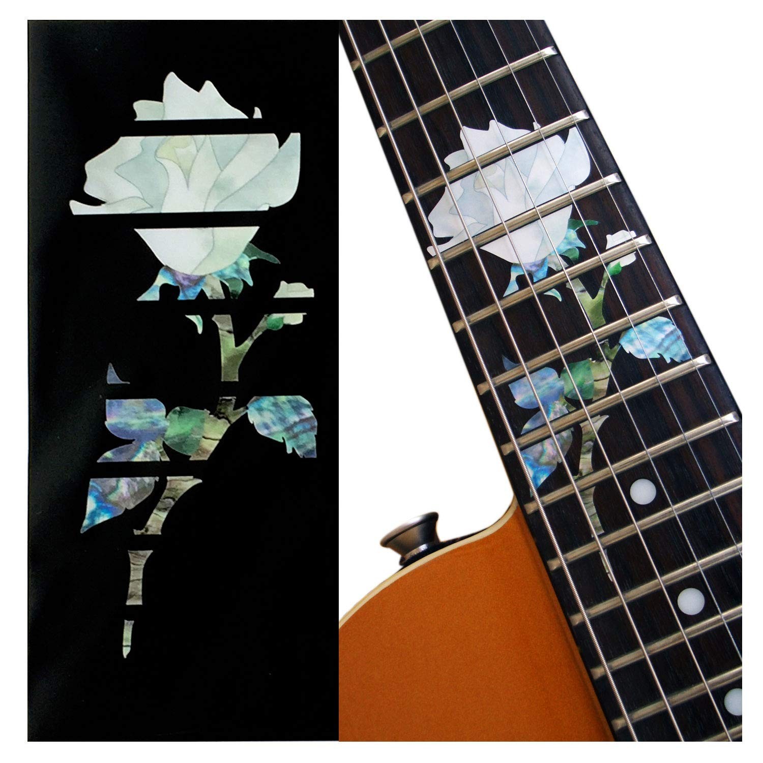 Jockomo Single Rose Guitar Inlay Sticker