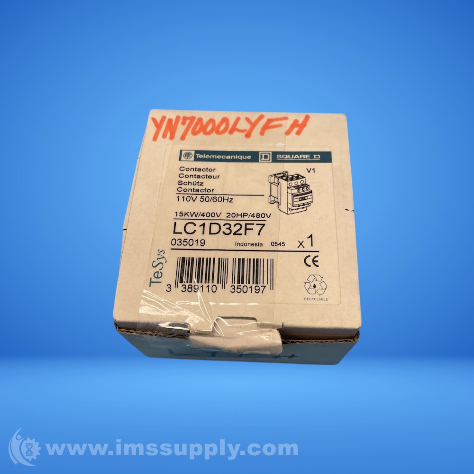 Telemecanique LC1D32F7 Non-Reversing Contactor FNOB
