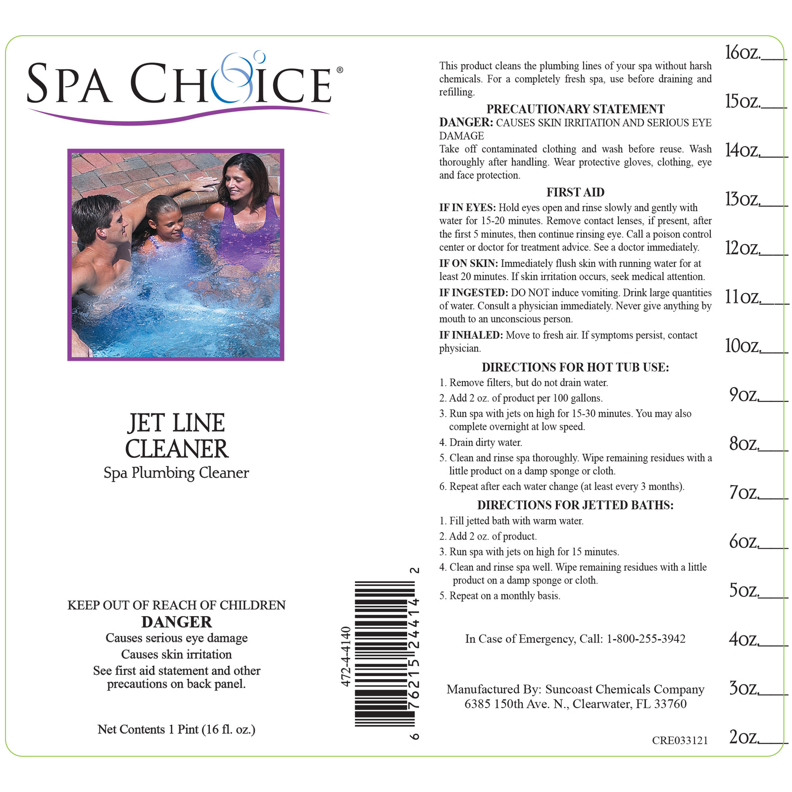 Spa Choice Jet Line Cleaner - 2 Pints