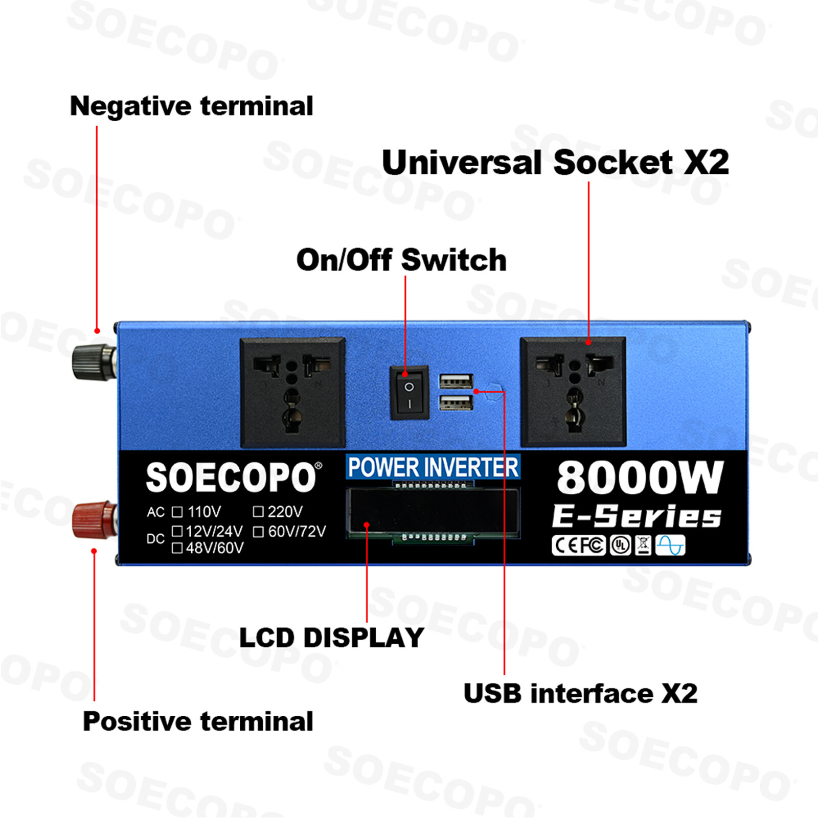 8000w 110v Solar Full Kit Inverter 300W Solar Panel Home 100A Controller System