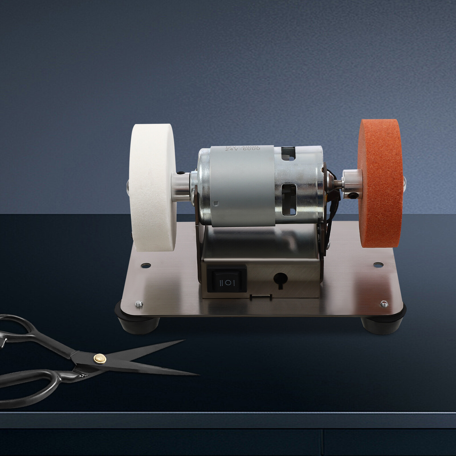 Electric Benchtop Sander with Variable Speed Control for Grinding Tasks