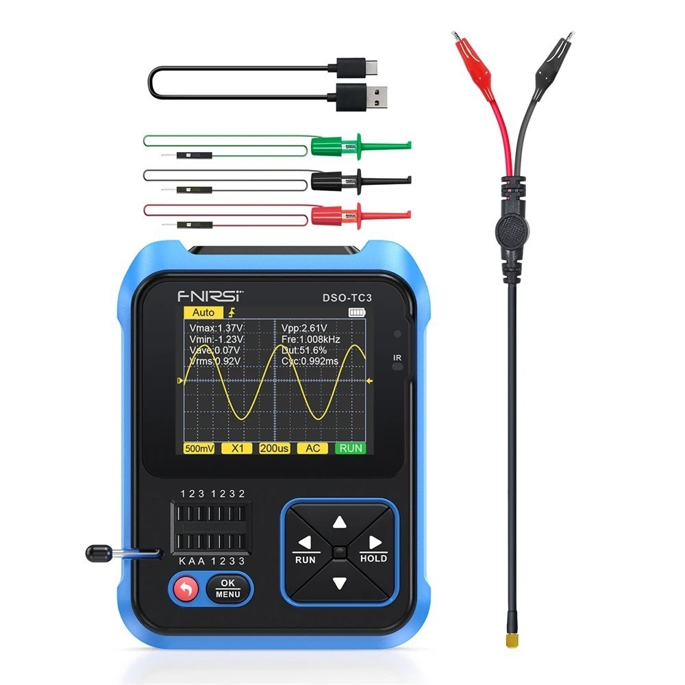 3 in 1 Digital Oscilloscope+Transistor Tester+Function Signal Generator DSO-TC3