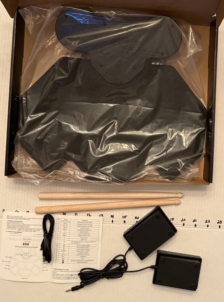 Electronic Portable Roll Up MIDI Practice Drum Pad