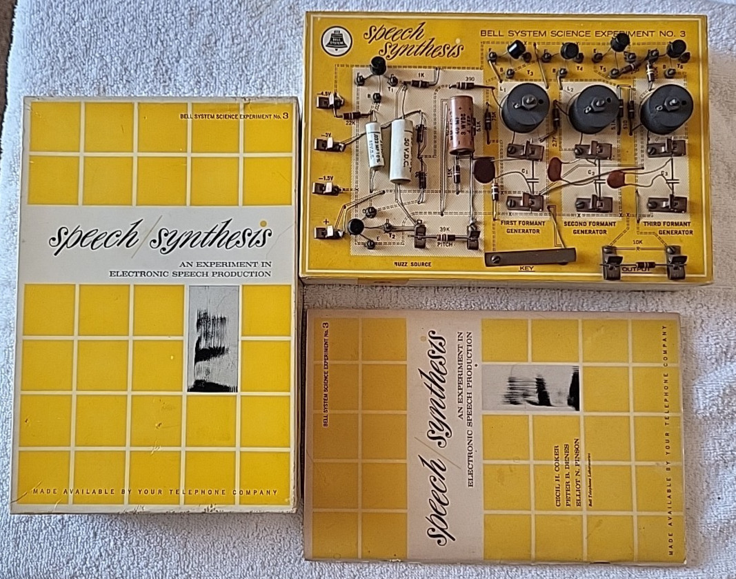 1963 Bell System Speech Synthesis Science Experiment 3 Electronic Set