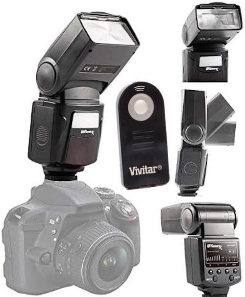SPEEDLITE DEDICATED FLASH + REMOTE FOR CANON EOS REBEL T3I T4I T5I T6I T7I T8I