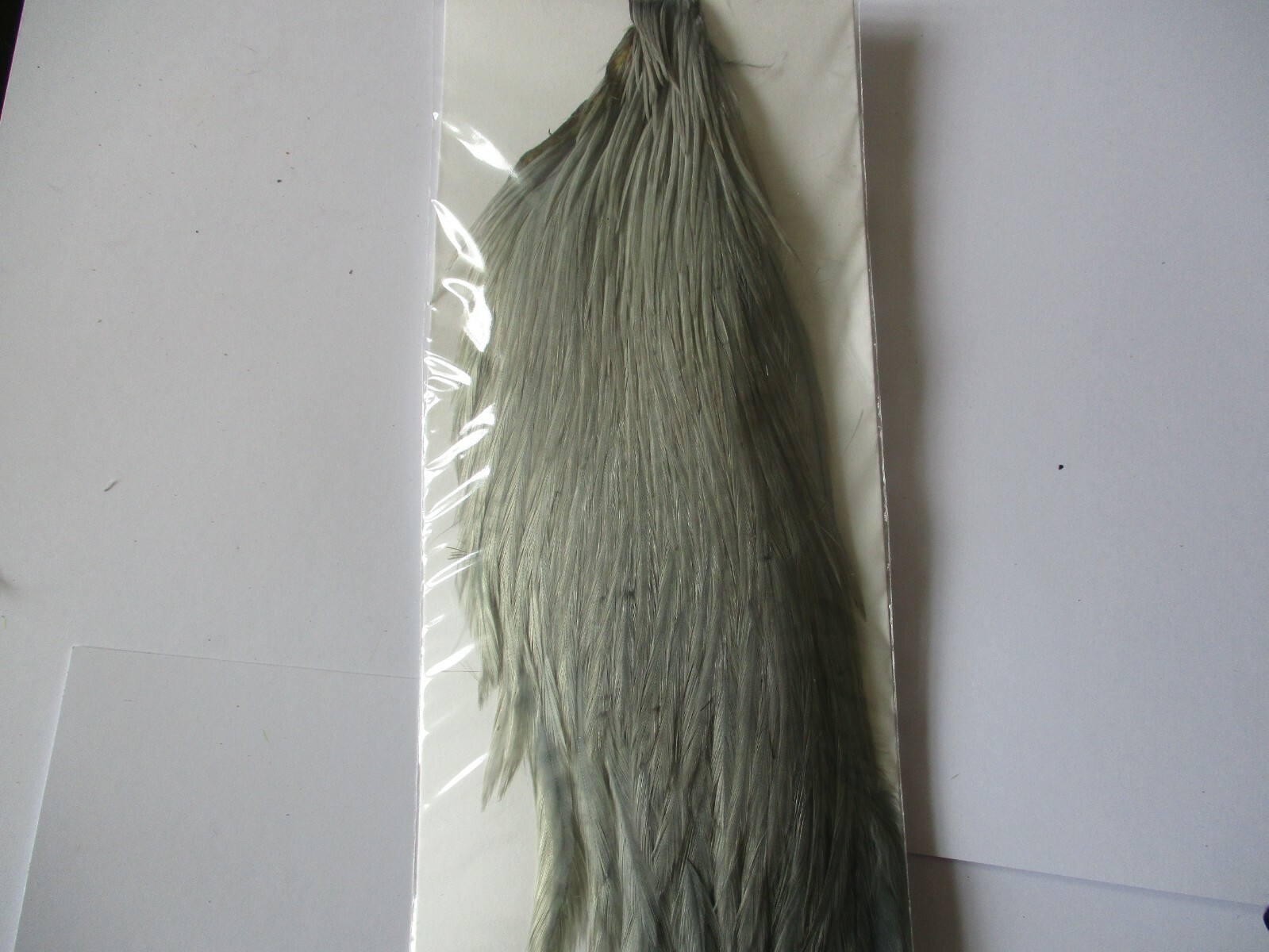 Premium cock neck cape genetic light blue dun half hackle feathers