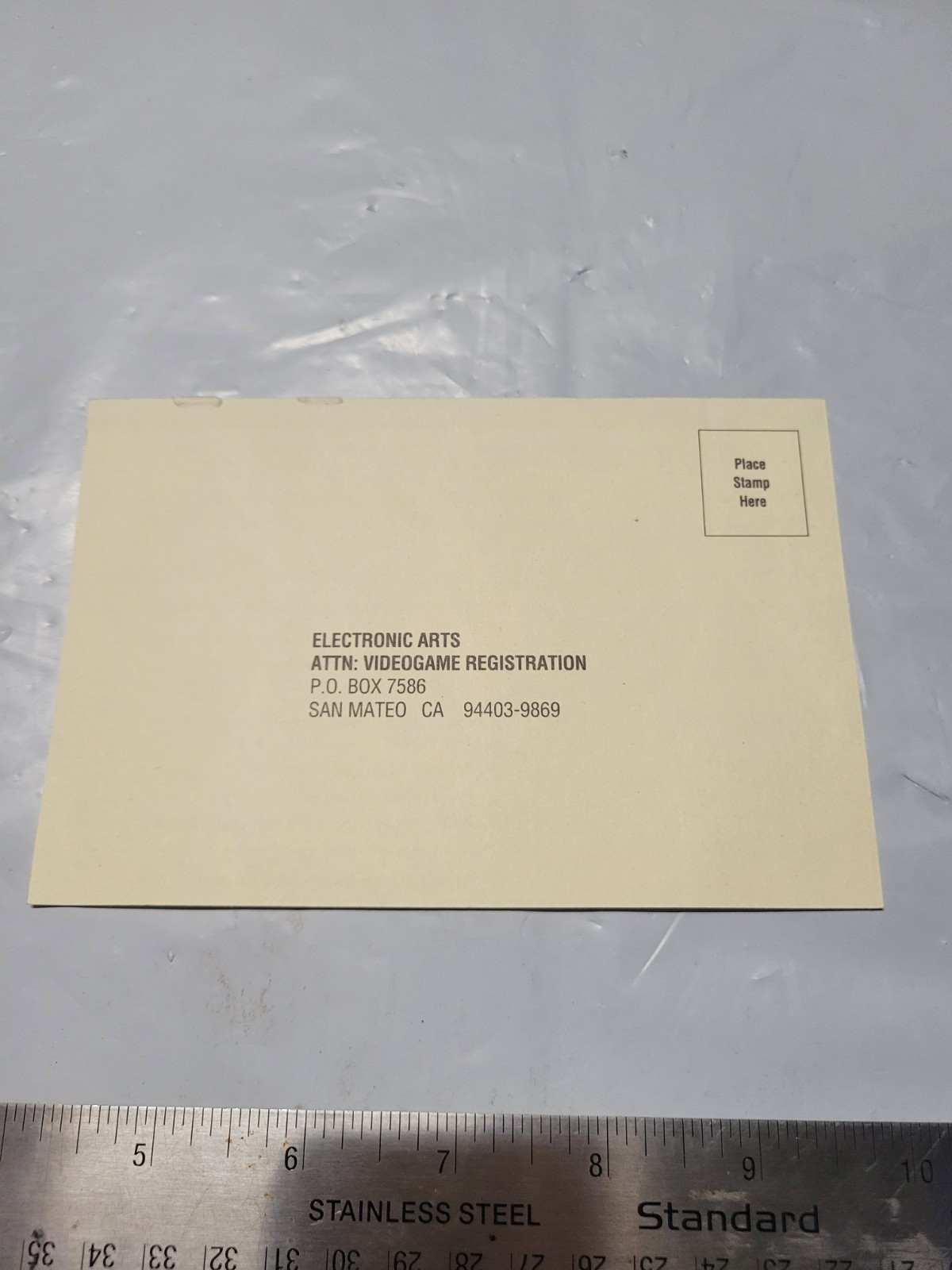 Electronic arts sega genesis registration card Insert 8/94