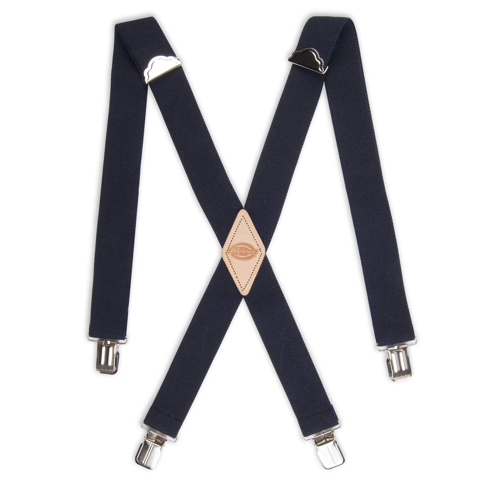 Dickies Men's 1-1/4 Solid Straight Clip Suspender, Navy, One Size, Navy