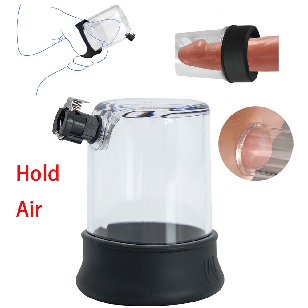 GLANS TIP PENIS HEAD ENLARGER PUMP CYLINDER with Silicone Sleeve
