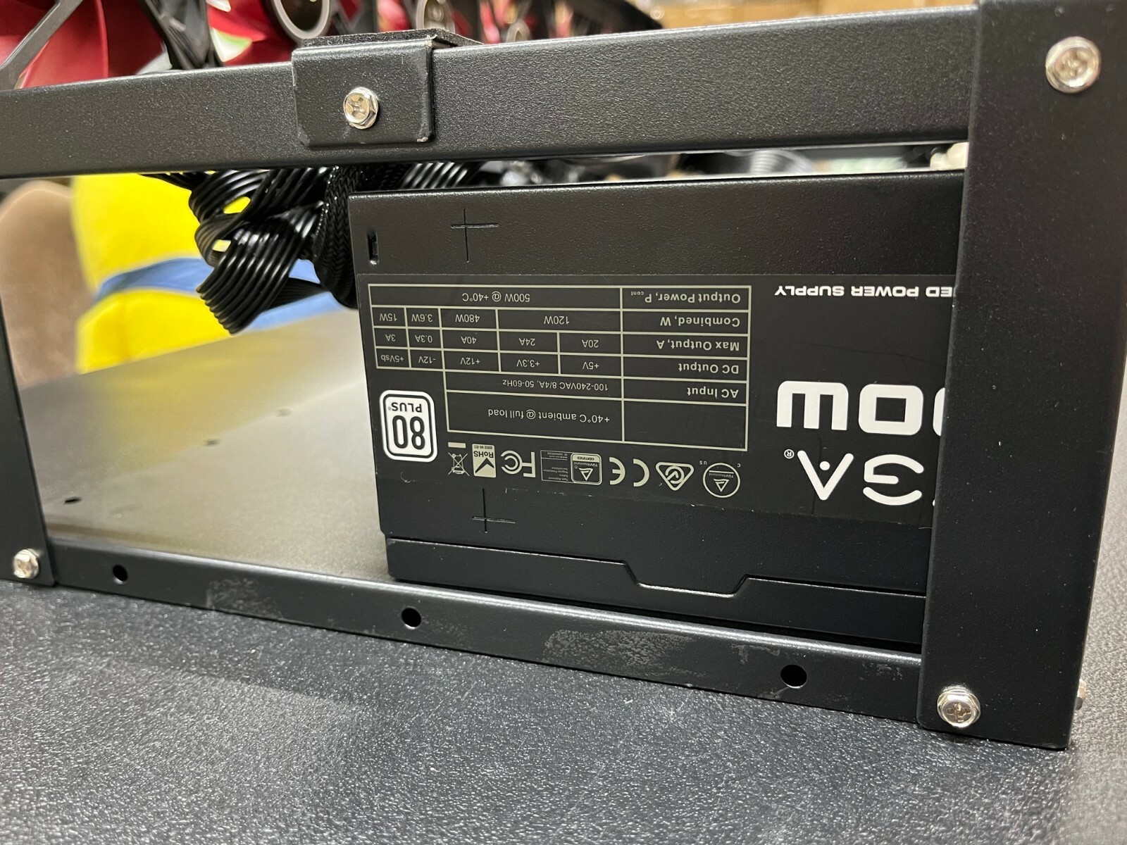 Mining Rig Kit (Plug+Play) 6 GPU slots, 1350W, CPU, ETH BTC Bitcoin Miner NO GPU