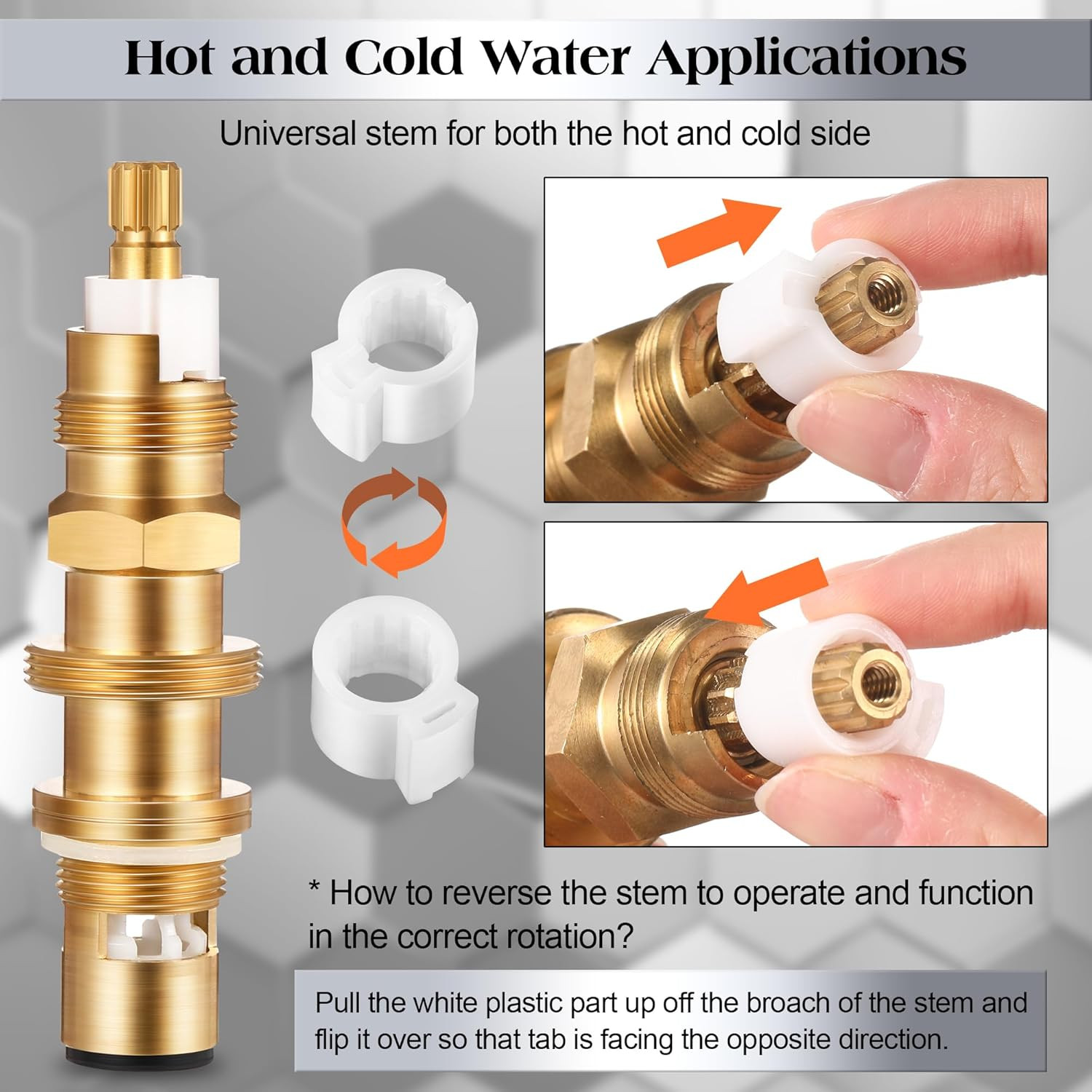 Ceramic Disc Cartridge Replacement for 910-030, Shower and Faucet Stem Compatibl