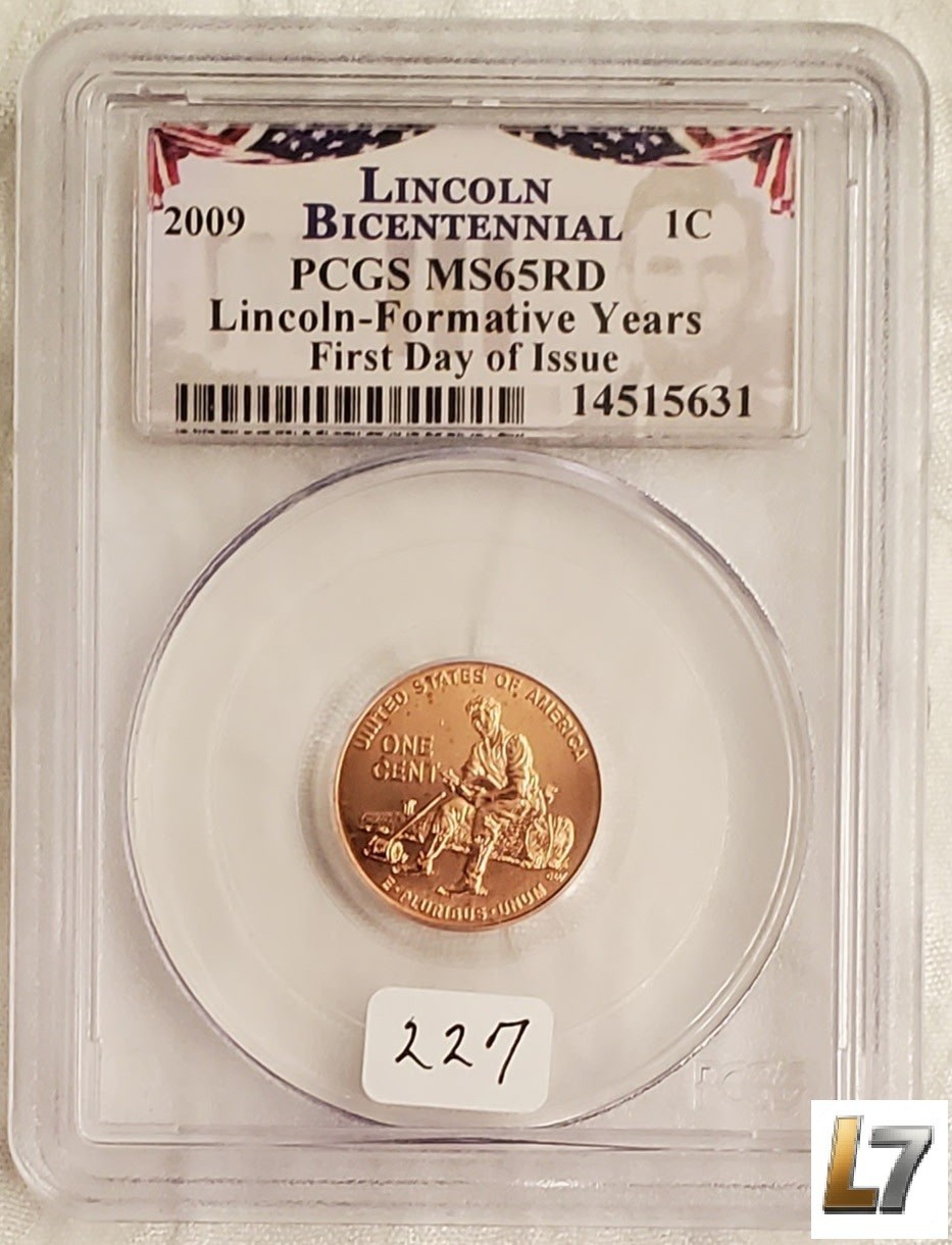 2009 LINCOLN BICENTENNIAL FORMATIVE YEARS PCGS MS65RD