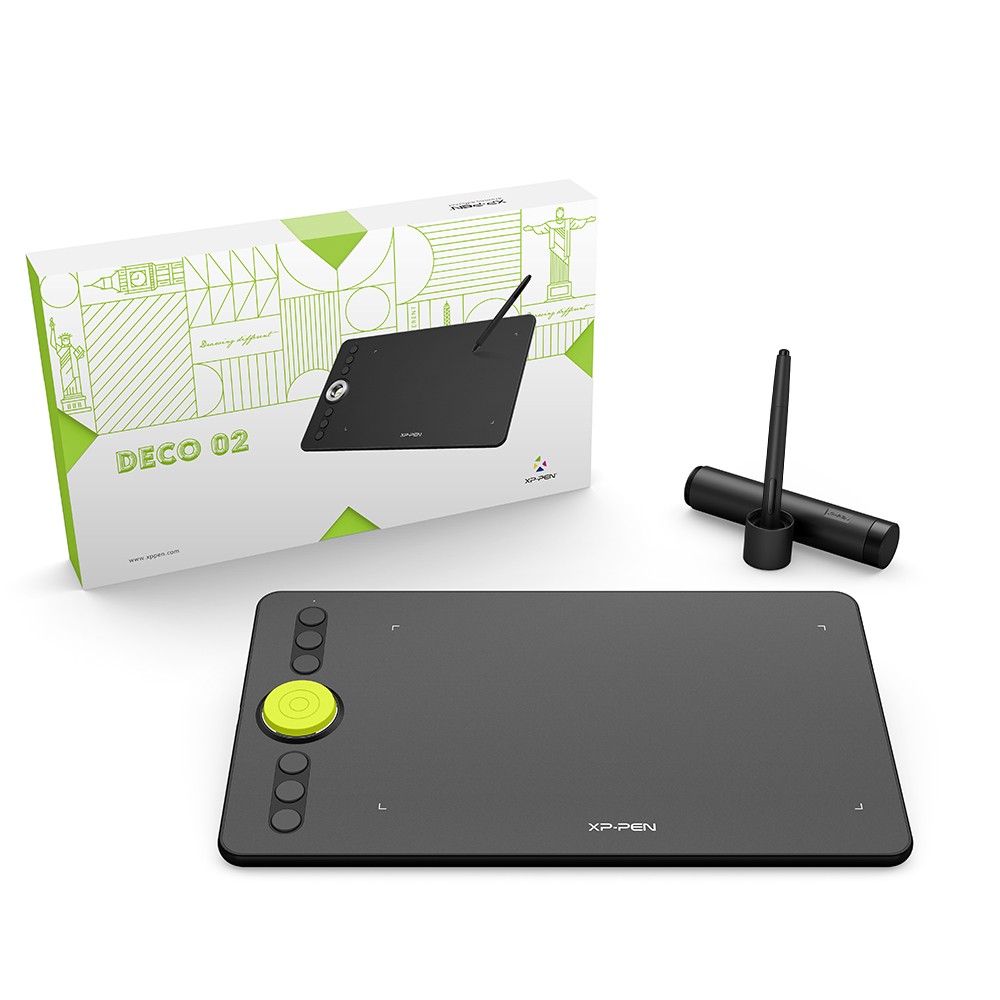 XPPen Deco 02 Graphics Drawing Tablet  81912 Pressure Level 6 Keys Refurbished