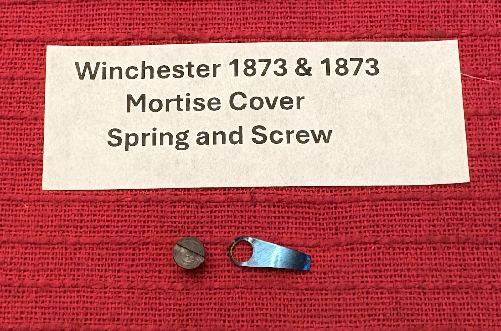 Winchester 1873 & 1876 Mortise Cover Spring and Screw