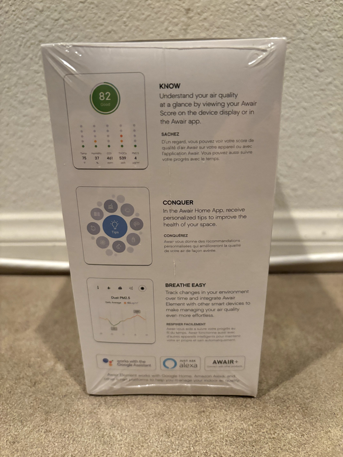 Awair Element (Type 4) Indoor Air Quality Monitor + Planetwatch Miner BRAND NEW