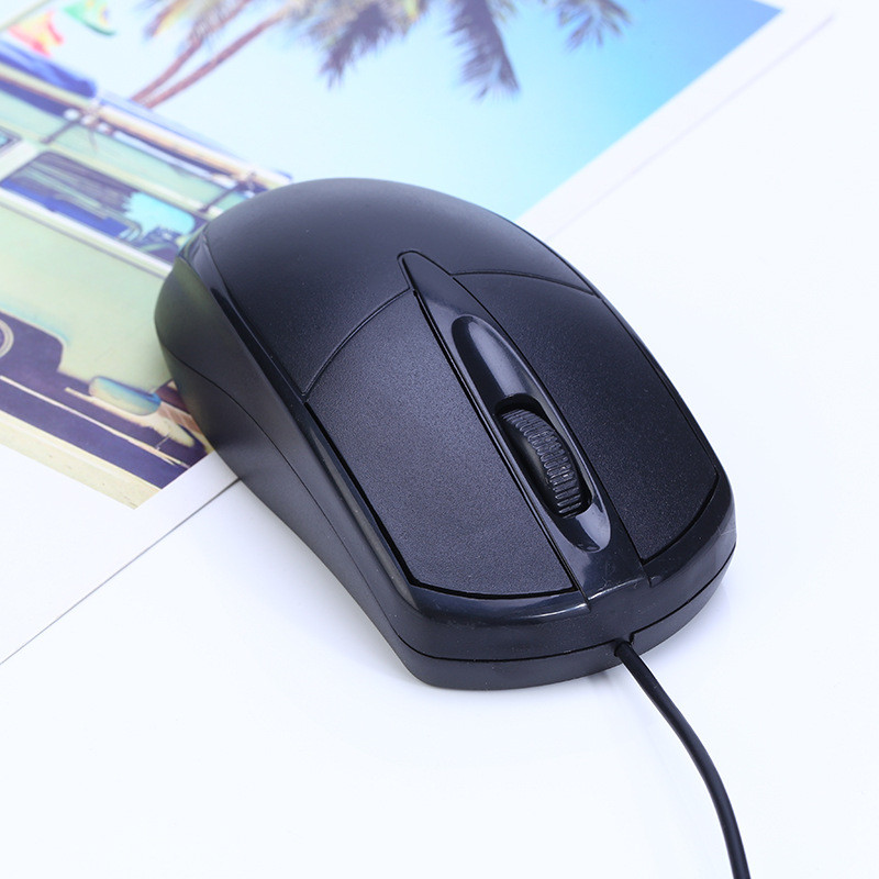 2XUSB 2.0 Optical Wired Scroll Wheel Mouse PC Laptop Notebook Desktop Black Mice