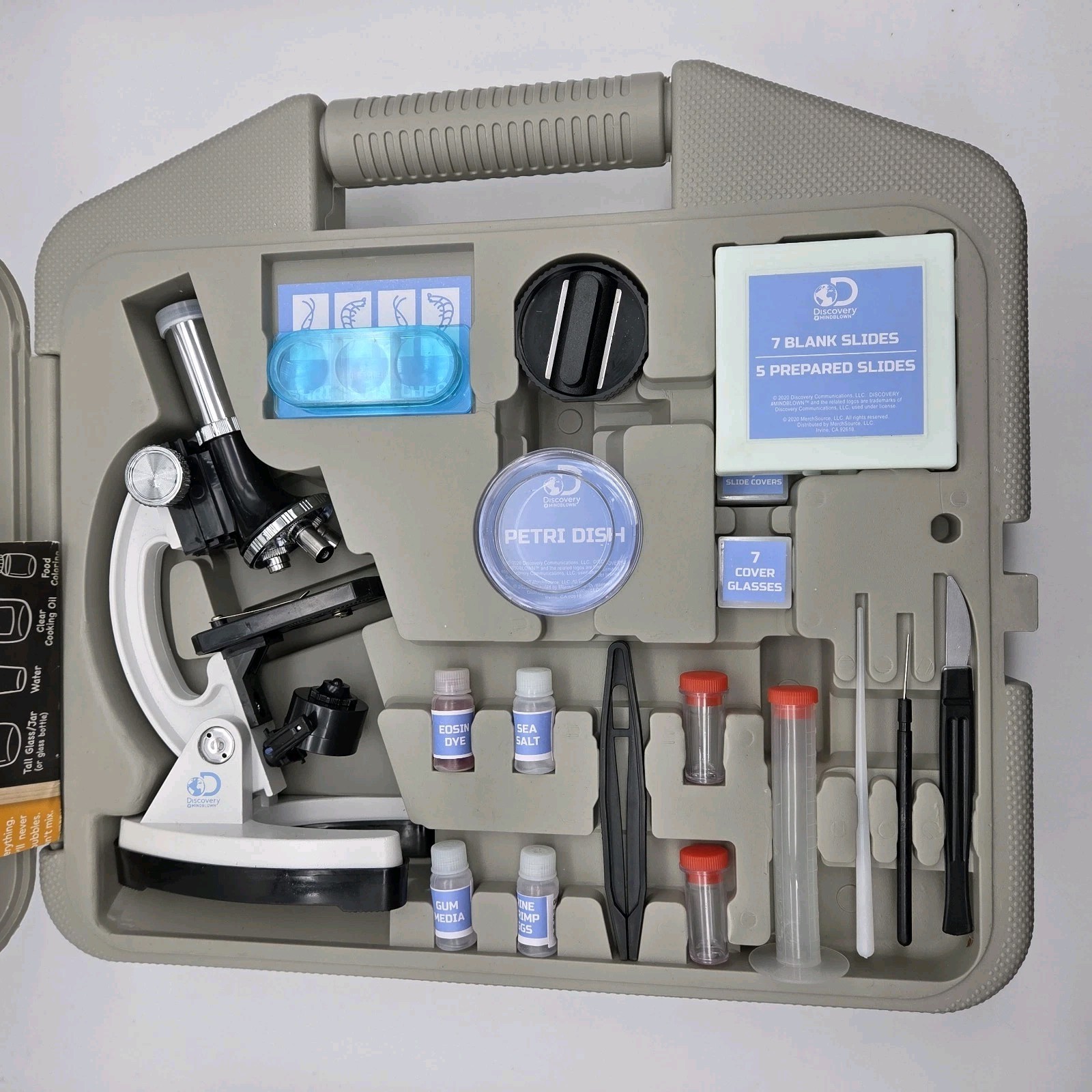Discovery #Mindblown Microscope Set 48-Piece with Durable Metal Framework Case