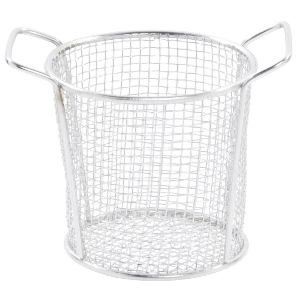 HUBERT® French Fry Serving Basket with Handles - 4 7/8"L x 3 5/8"W x 3 1/2"H