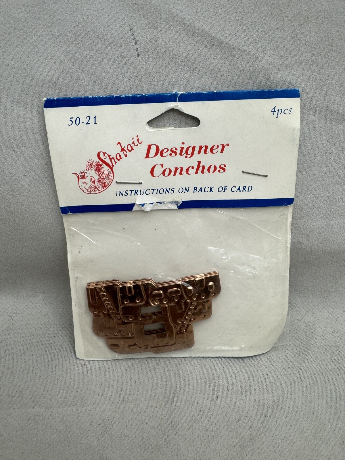 Vintage Shafaii Geometric Western Wear Adornment 4 pieces Designer Conchos 50-21