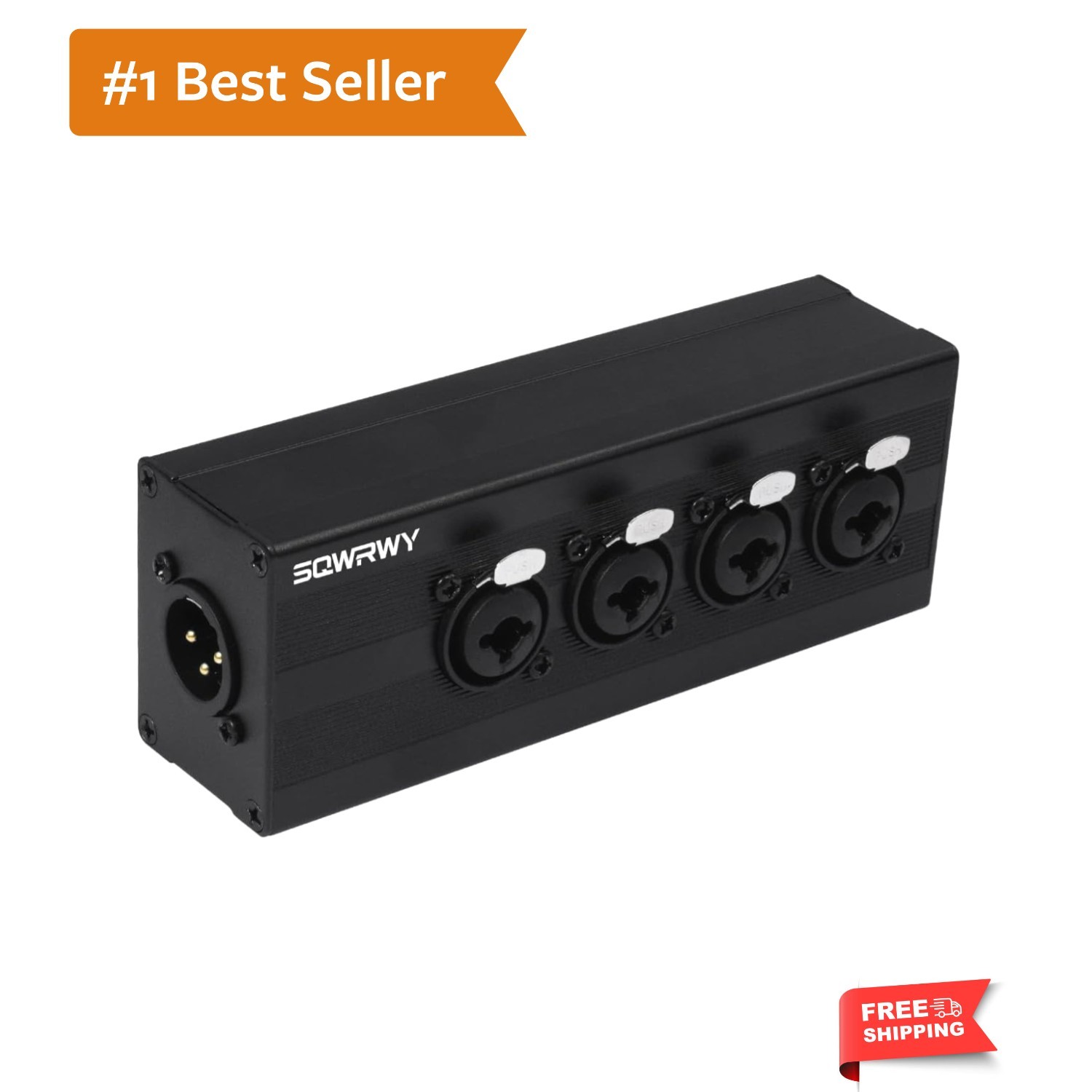 4-Channel Microphone Mixer - Passive Combines 4 Female XLR / 1/4" TRS Inputs ...