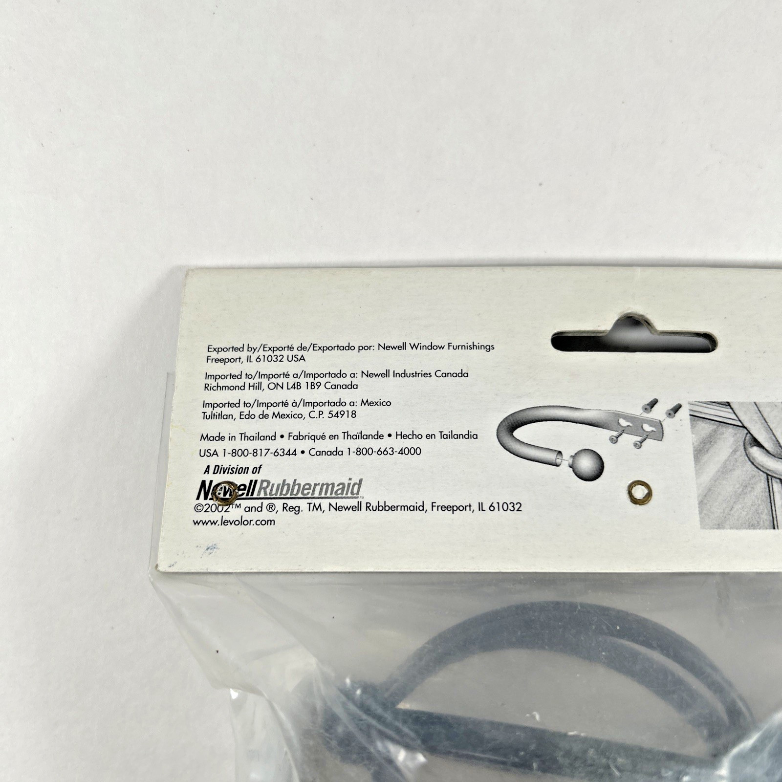Levolor Decorative Holdbacks 2 Pack Black with Finials #77375