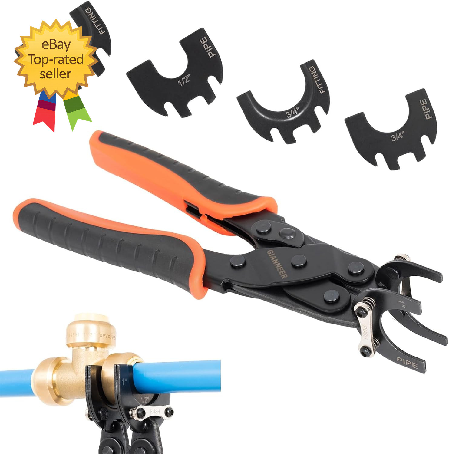Push to Connect Removal Tool Disconnect Tongs for 1/2” 3/4” 1” Push Fitting Pex